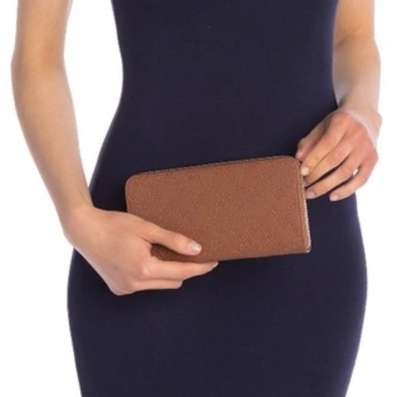 French Connection Marin Zip Around Organizer Wallet in Cognac - Picture 6 of 6